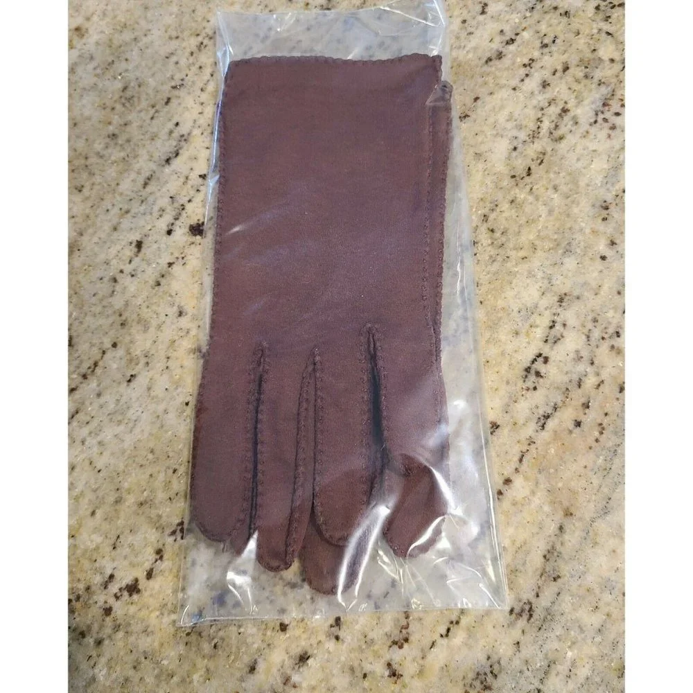Vintage Woven Nylon? Brown Stitched 8